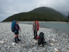 After crossing the Makarora River (Rabbit Pass Tramp Dec 2014)