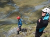Anna-Marie and Hazel survey the crux (Rabbit Pass Tramp Dec 2014)