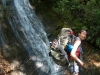 Crossing a waterfall 2 (Rabbit Pass Tramp Dec 2014)