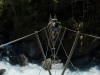 Crossing a wire bridge 3 (Rabbit Pass Tramp Dec 2014)