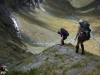Gina and Leonie descending Rabbit Pass 2 (Rabbit Pass Tramp Dec 2014)