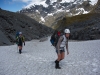 Gina and Leonie on snow (Rabbit Pass Tramp Dec 2014)