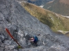 Gina climbing rock (Rabbit Pass Tramp Dec 2014)