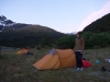 Leonie and tent (Rabbit Pass Tramp Dec 2014)