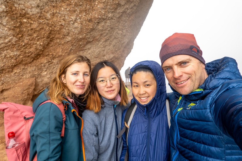 At the rock window in the mist (Weekend in Montserrat Nov 2023)