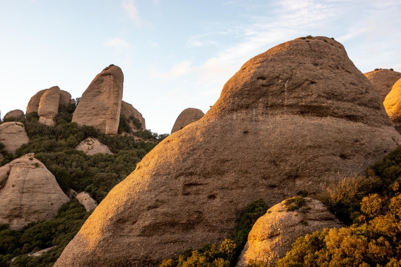 Rock formations before sunset (Weekend in Montserrat Nov 2023)