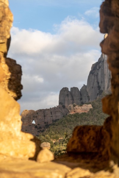 View towards the window in the rock (Weekend in Montserrat Nov 2023)