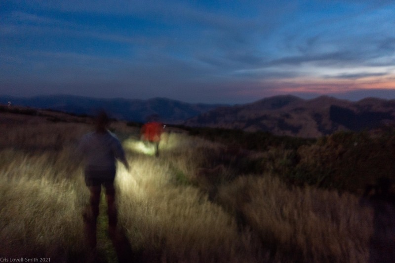 Blurry walking in the night (Rod Donald Hut March 2021)