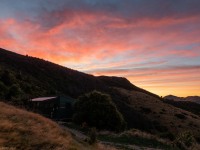 Hut at sunrise (Rod Donald Hut March 2021)