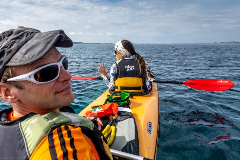 Setting off in the kayak (Seakayaking Croatia Oct 2022)
