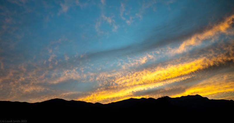Sunset on the way to the coast (Seakayaking Croatia Oct 2022)
