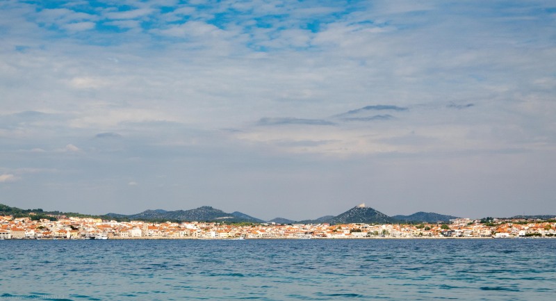 Vodice fromt the water (Seakayaking Croatia Oct 2022)