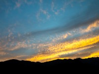 Sunset on the way to the coast (Seakayaking Croatia Oct 2022)