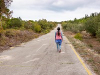 Walking on deserted roads (Seakayaking Croatia Oct 2022)