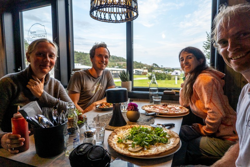 Dinner on arrival (Seakayaking Sweden, August 2024)