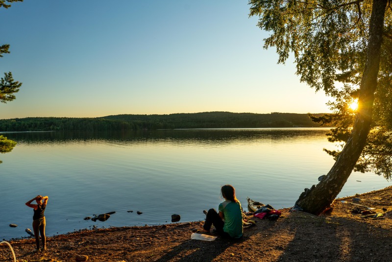 Evening at camp (Seakayaking Sweden, August 2024)