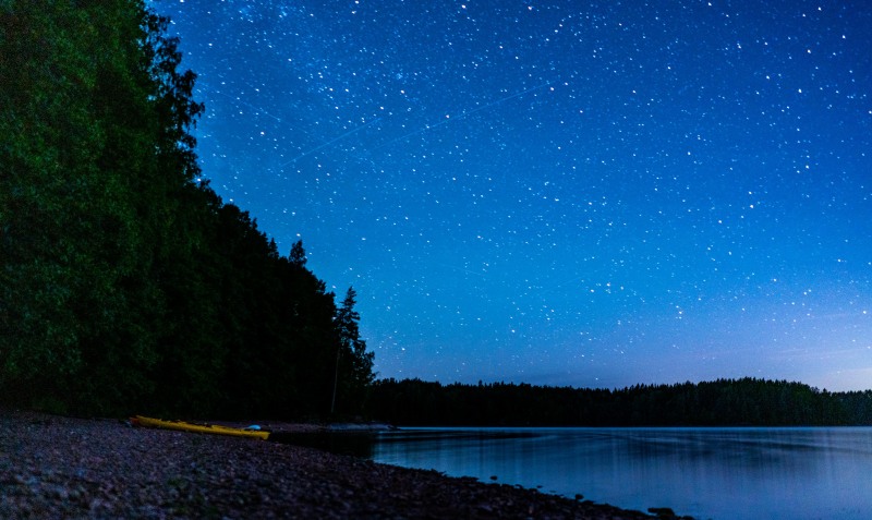 Kayak and stars (Seakayaking Sweden, August 2024)