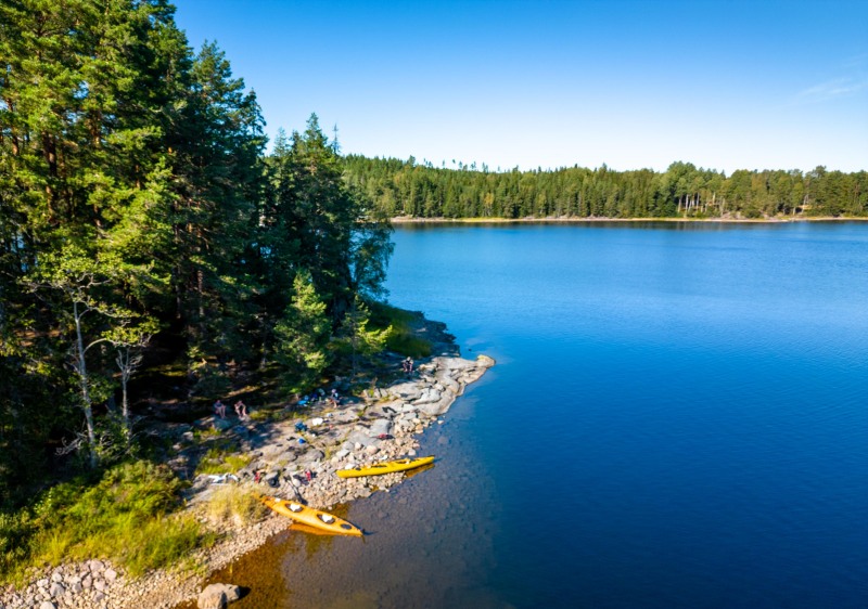 Lunch break on an island (Seakayaking Sweden, August 2024)