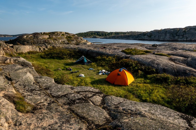 Our camp for the night (Seakayaking Sweden, August 2024)