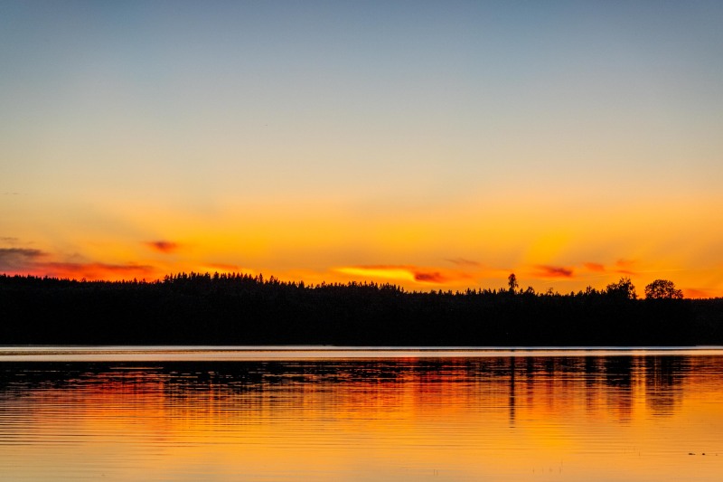 Sunset at camp (Seakayaking Sweden, August 2024)