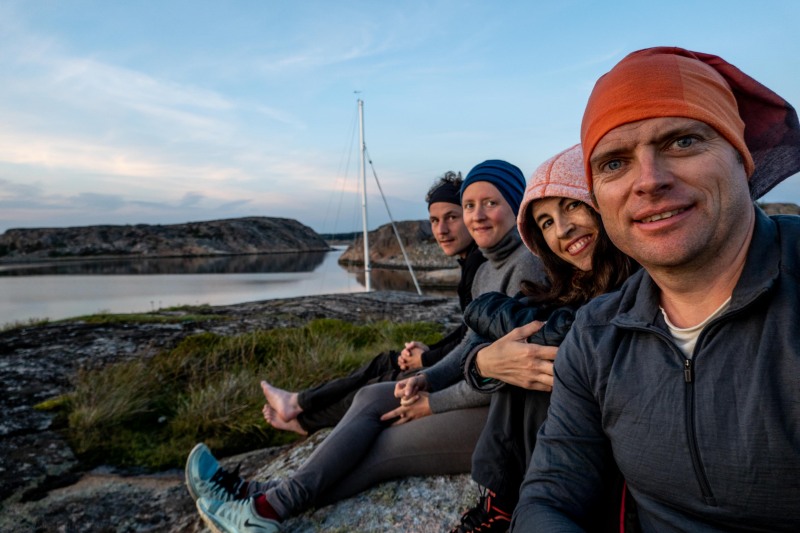 Us sitting (Seakayaking Sweden, August 2024)