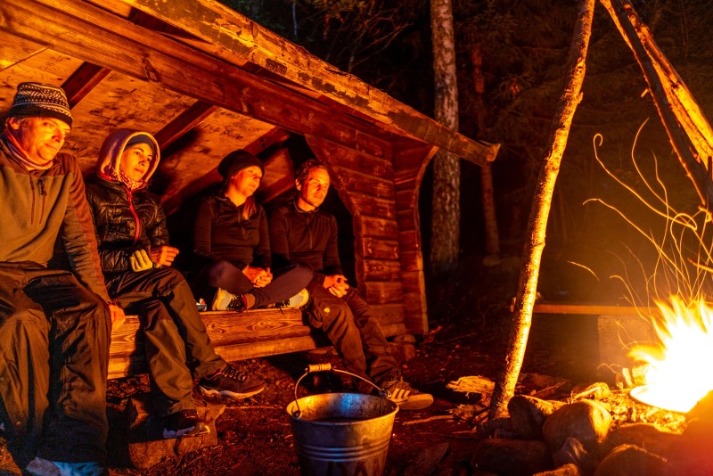 Watching the fire (Seakayaking Sweden, August 2024)