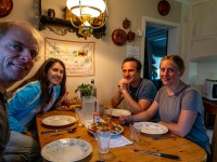 Dinner at our air bnb (Seakayaking Sweden, August 2024)