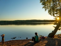 Evening at camp (Seakayaking Sweden, August 2024)
