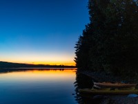 Kayaks and sunset (Seakayaking Sweden, August 2024)