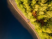 Looking down on our camp (Seakayaking Sweden, August 2024)