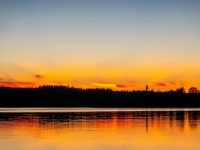 Sunset at camp (Seakayaking Sweden, August 2024)