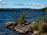 Taking a break on the way (Seakayaking Sweden, August 2024)