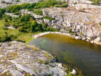View down towards our lunch spot (Seakayaking Sweden, August 2024)