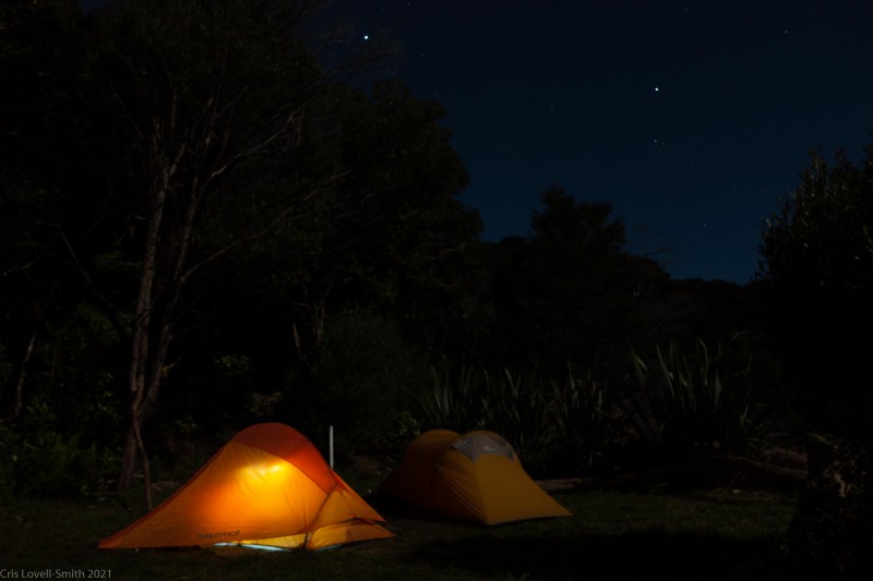 Almost bedtime (Seakayaking Abel Tasman April 2021)