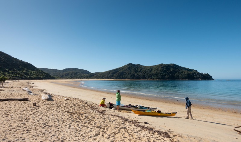 Lunch at Onetahuti (Seakayaking Abel Tasman April 2021)