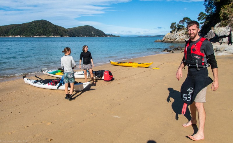 Stopped for a snack (Seakayaking Abel Tasman April 2021)