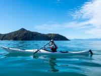 Ellen kayaking (Seakayaking Abel Tasman April 2021)