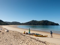 Lunch at Onetahuti (Seakayaking Abel Tasman April 2021)