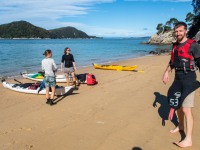 Stopped for a snack (Seakayaking Abel Tasman April 2021)