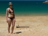 Leonie in bikini (Seakayaking Abel Tasman Dec 2014)