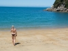 Leonie on the beach (Seakayaking Abel Tasman Dec 2014)