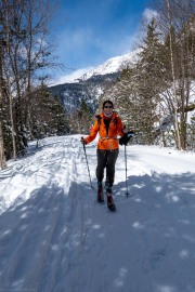 Ari on the track (Ski Touring Andorra April 2022)