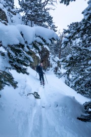 Johannes heading back (Ski Touring Andorra April 2022)