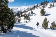 Skiing down (Ski Touring Andorra April 2022)