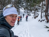 All heading up (Ski Touring Andorra April 2022)