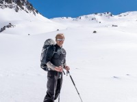 Cris on skis (Ski Touring Andorra April 2022)