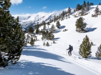 Skiing down (Ski Touring Andorra April 2022)