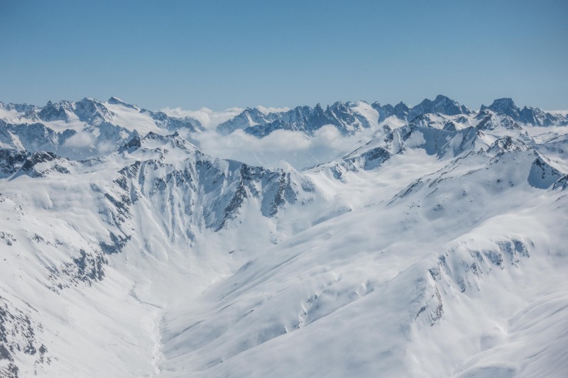 Amazing views from the summit (Ski touring Avers March 2019)