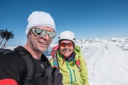 Cris and Helga on the summit (Ski touring Avers March 2019)