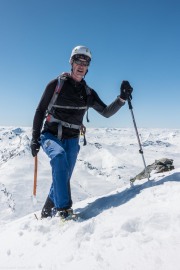 Roland on the summit (Ski touring Avers March 2019)